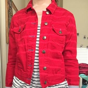 Red Jean Jacket